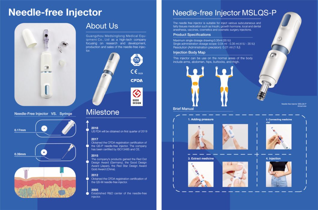 Needle Free Injection Device Needless Syringe Medical Suppies