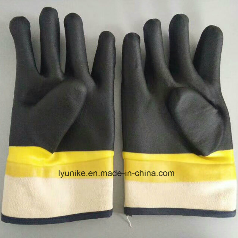 Double Colors Non-Slip Gloves Coated PVC Working Gloves