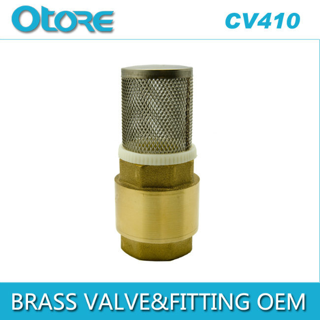 Brass Vertical Check Valve with Stainless Steel Mesh