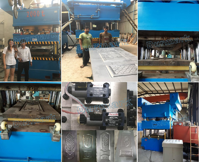 Dhp PLC Control Steel Door Panel Embossing Hydraulic Press Machine