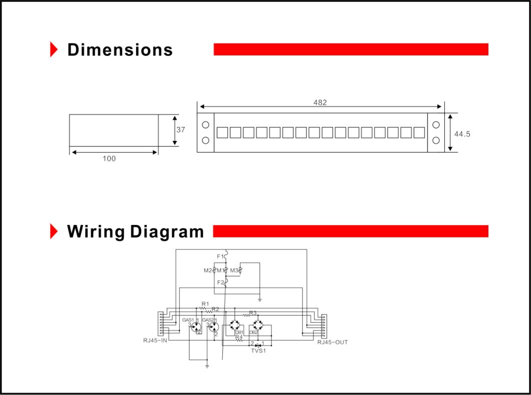 Ethernet RJ45 100Mbps Single Channel Poe Lightning Surge Protection Devices