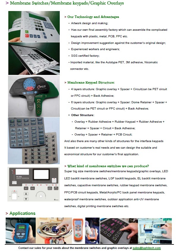 Silicone Rubber PCB Keypads 3m467 Switch