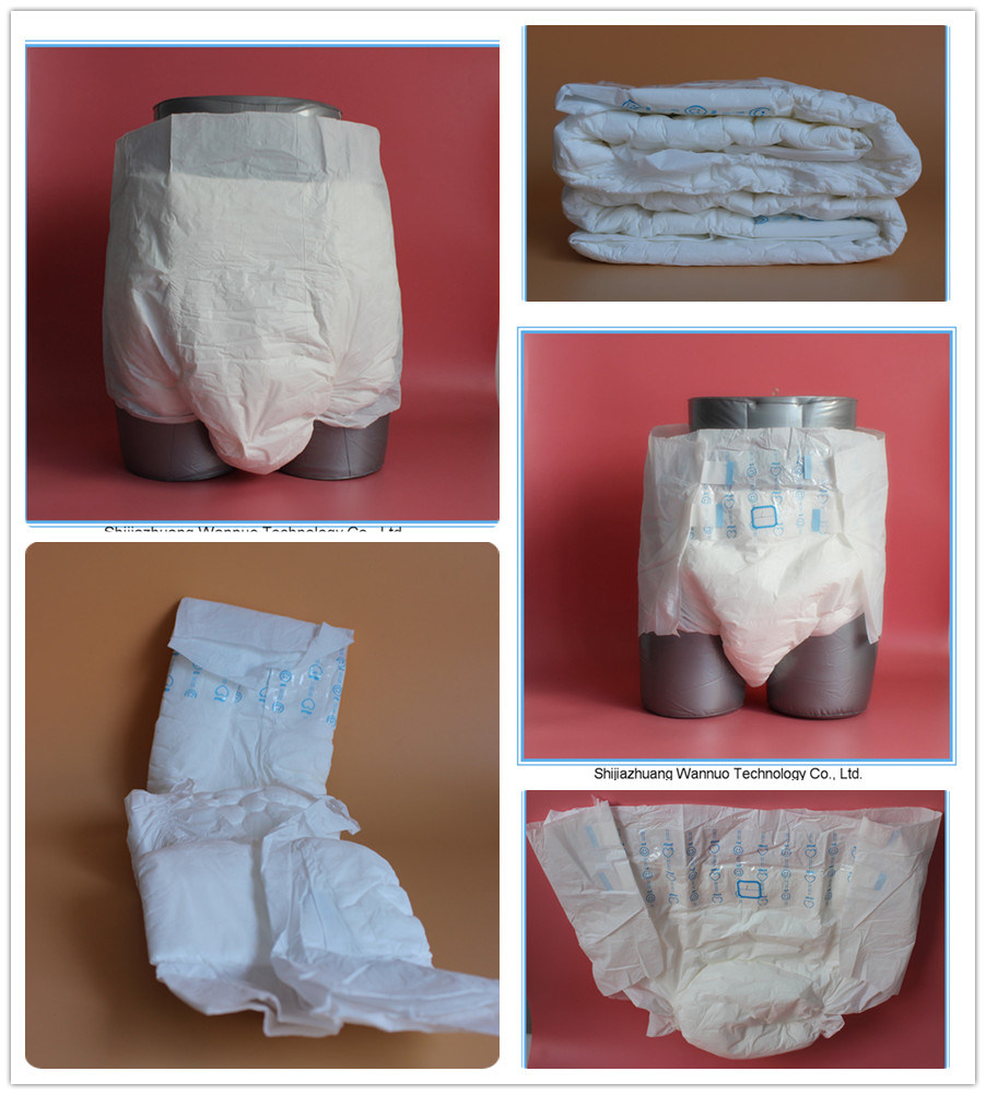 Asia PE Backsheet with PP Tapes Disposable Adult Diapers