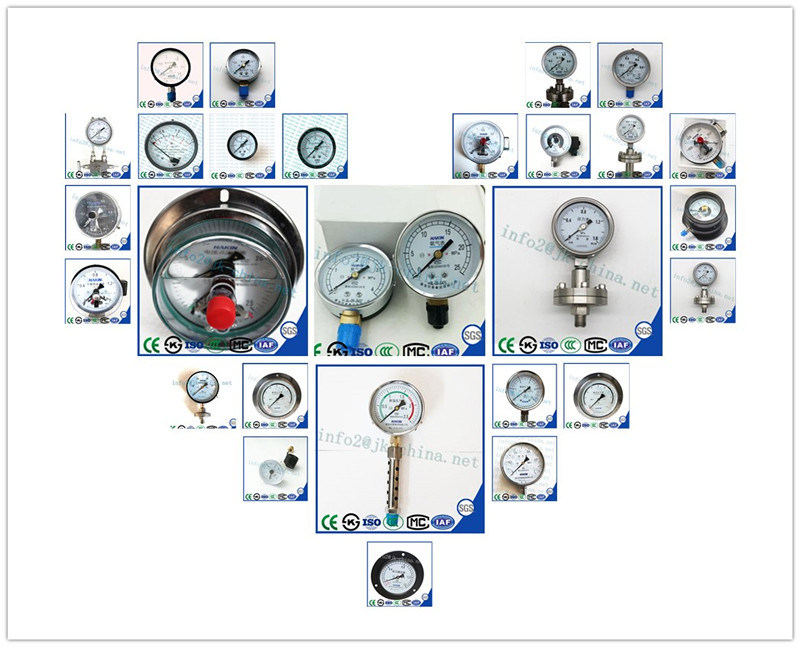 50mm China Factory Magnetic Type Electric Contact Melt Pressure Gauge