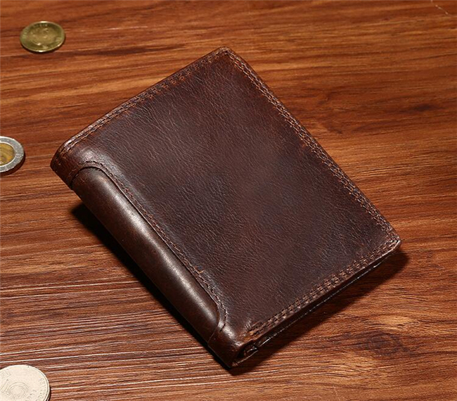 New Design Fashion Cowhide Purse Genuine Leather Men Wallet