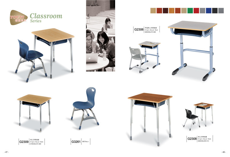 Wood and Steel Material Primary School Sets Classroom Desk and Chair Furniture