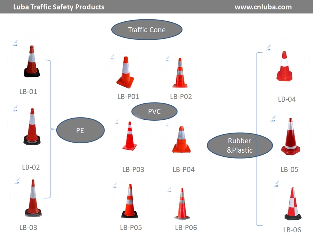 Reflective Tape PVC Road Safety Cone Traffic Cones