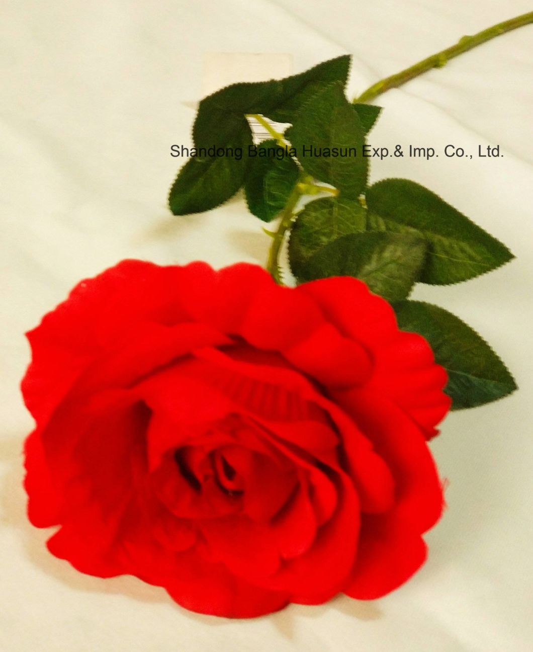 Artifical Silk Flower Single Rose Real Touch for Valentine's Day