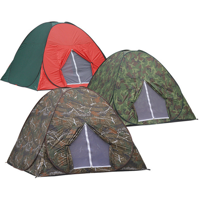 Outdoor 3-Person Pop up Foldable Camouflage Automatic Dome Camping Tent