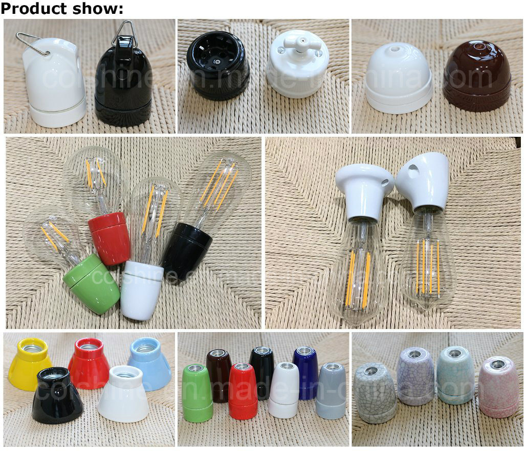 E27 Base Lamp Socket Angled Plastic Lamp Holder Europe Market