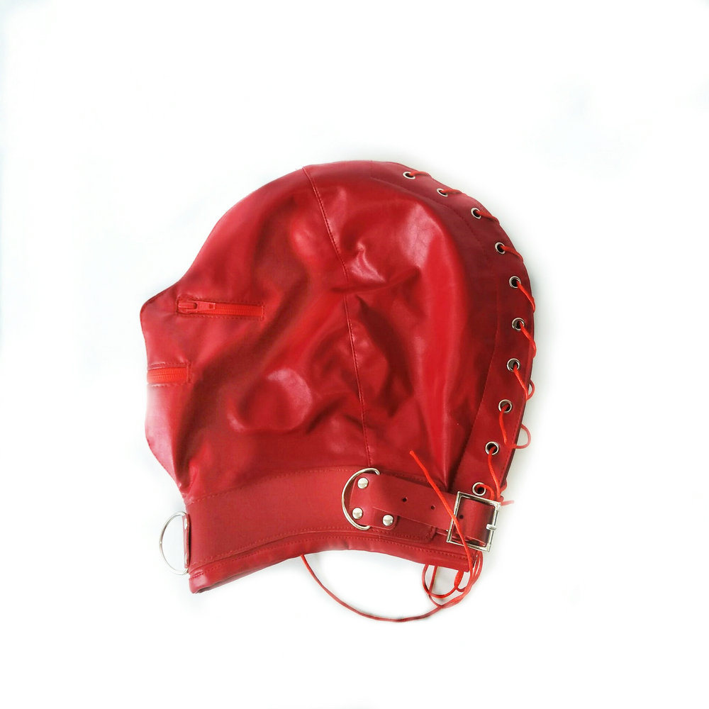 Adult Leather Sex Head Mask