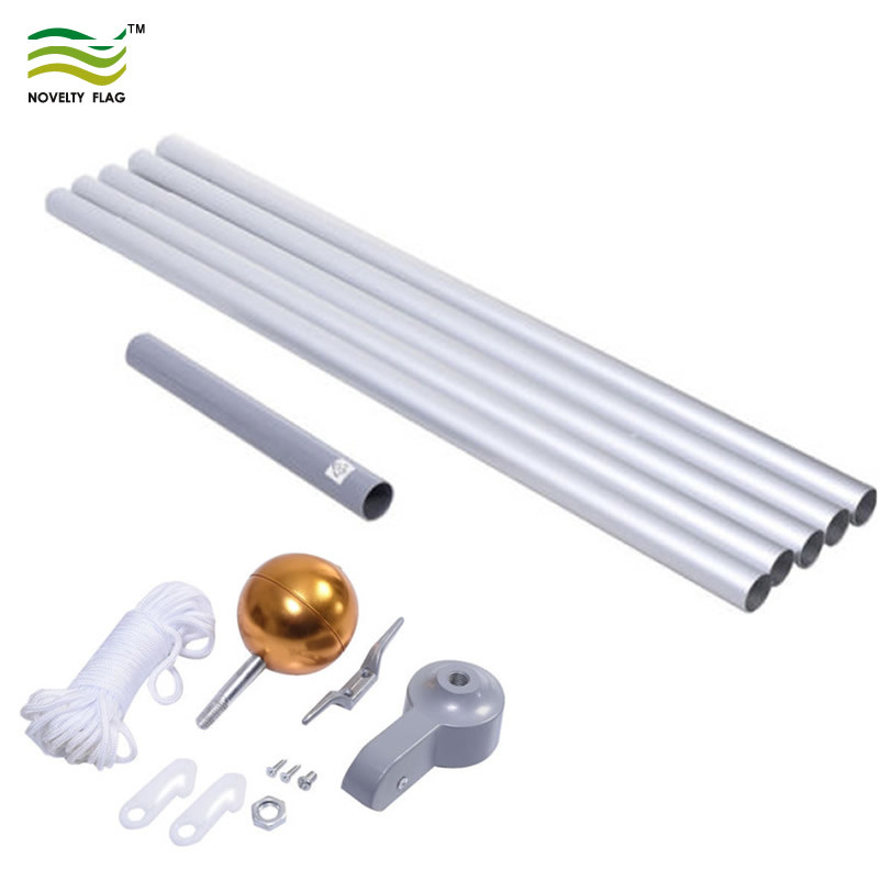 Polyester Banner Aluminum Alloy Stand Flag Pole