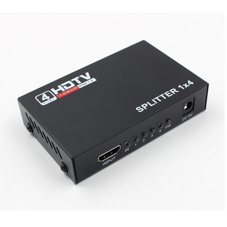 4 Port HDMI Switch Panel Monitor LCD 1X4 HDMI Splitter for TV
