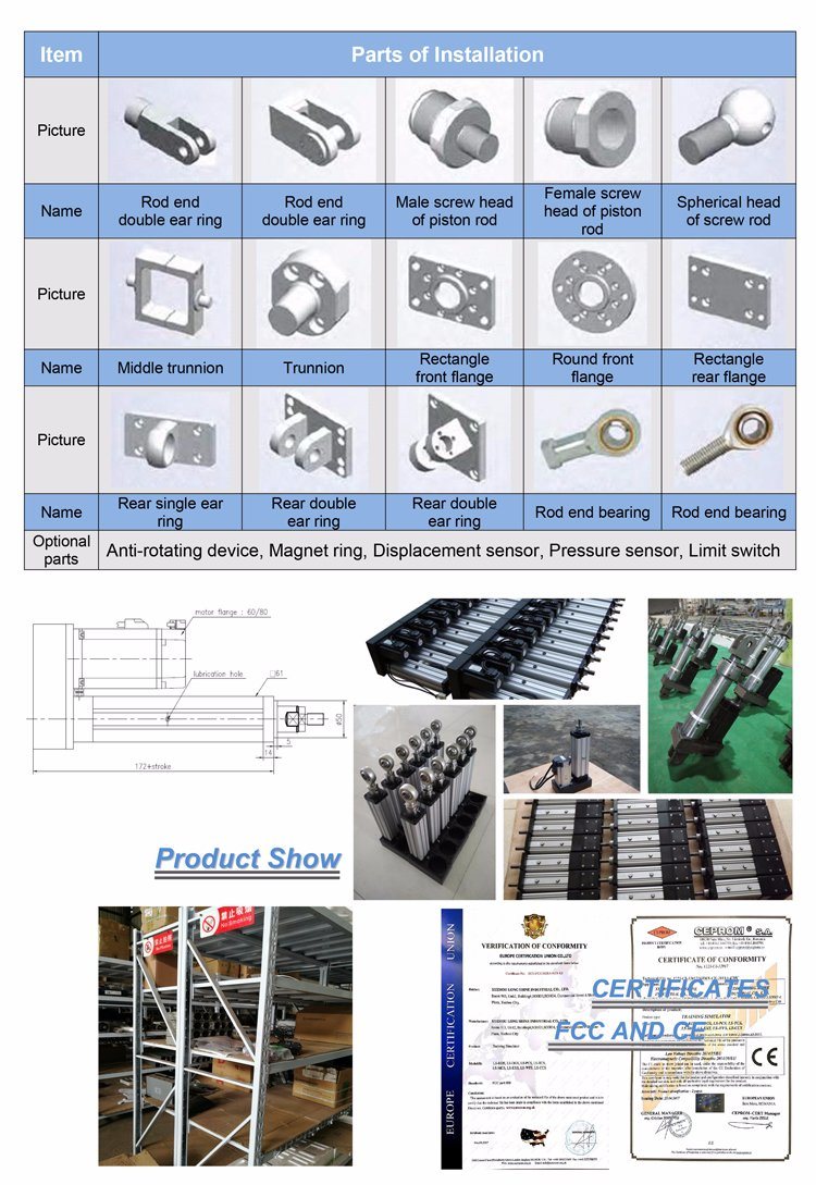 Factory Price Servo Multi-Stage Cylinder Electric Linear Actuator for Platform