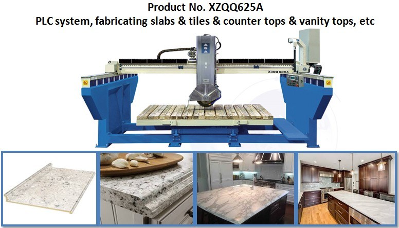 Granite Marble Stone Bridge Saw with Miter Head 45 Angle for Cutting Kitchen Tops (XZQQ625A)