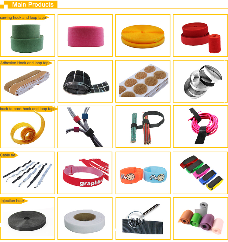 Any Size Colorful Self Adhesive Hook and Loop Tape with High Quality