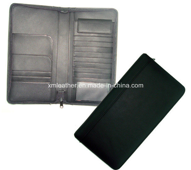 Black Imitation Leather Travel Passport Holder for Men