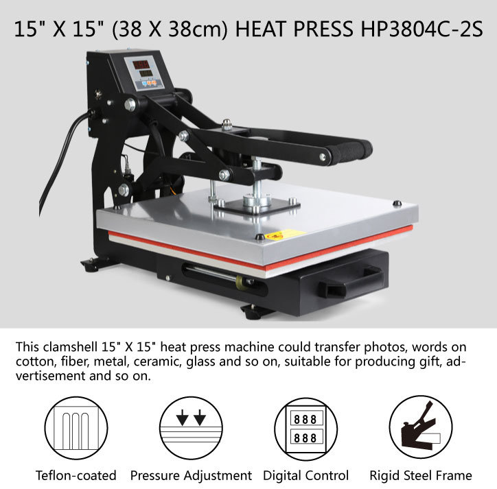 15X15 Large Format Heat Transfer Machine T-Shirt Heat Press Machine