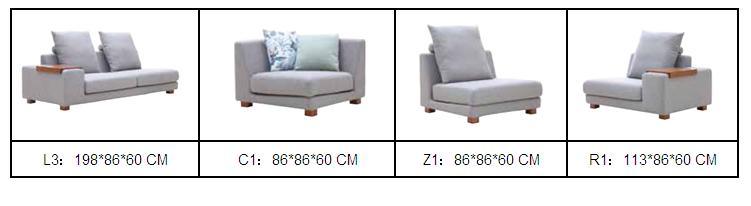 Corner Big Size Modern Design Free Combination Sofa S6069