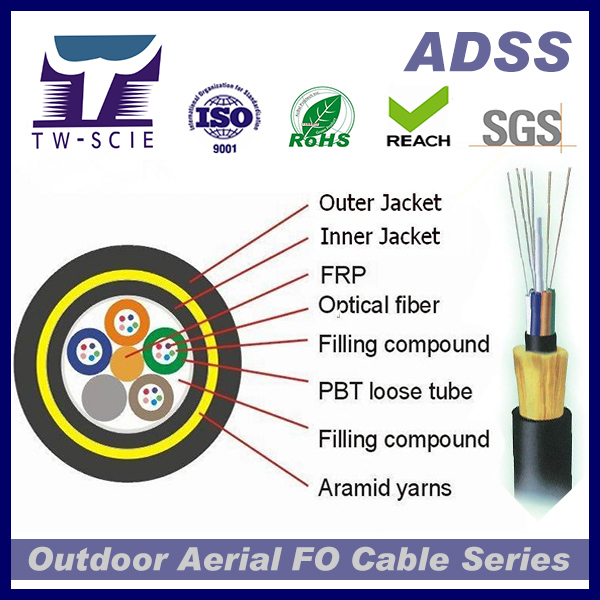 48c Fiber Single Mode Dielectric ADSS Optical Wire Fiber Optic Cable-G