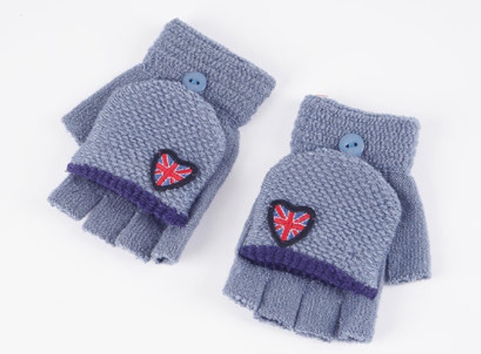 Knitted Gloves with Half Fingures