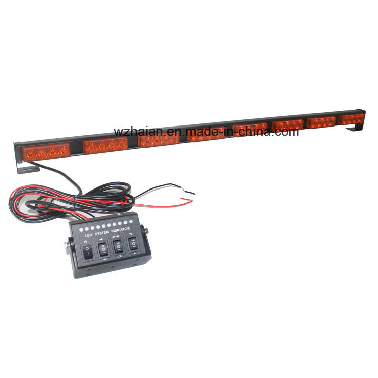 LED Warning Flashing Traffic Advisor Light Bar with Amber Lens in 955mm 10V-30V DC