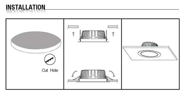 5W/7W Aluminum GU10 MR16 Round Fixed Recessed LED Spotlight