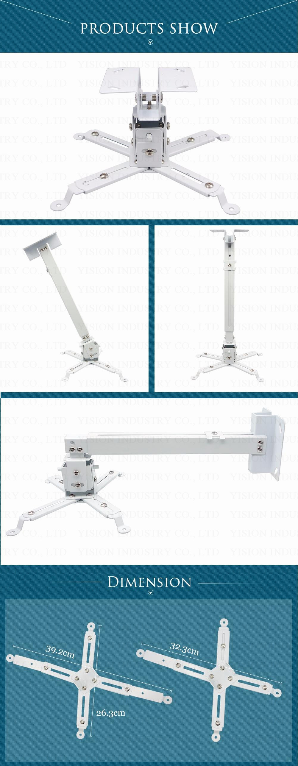 Universal Adjustable Projector Ceiling Mount Loading 15kg Roof Projector Bracket Holder LED Projector Proyector