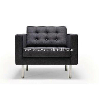 Italian Classic Saloon Lounge Button Tufted Fabric Office Sofa Chair