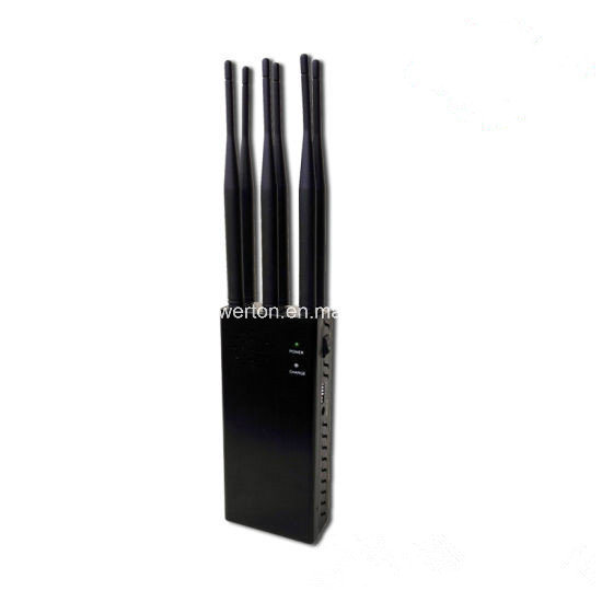 Powerful Portable 6 Antennas Mobile Phone Signal Blocker/GPS/Lojack/WiFi Jammer