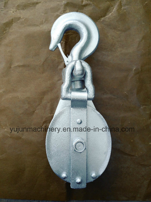 Snatch Block with Hook for Manila Rope