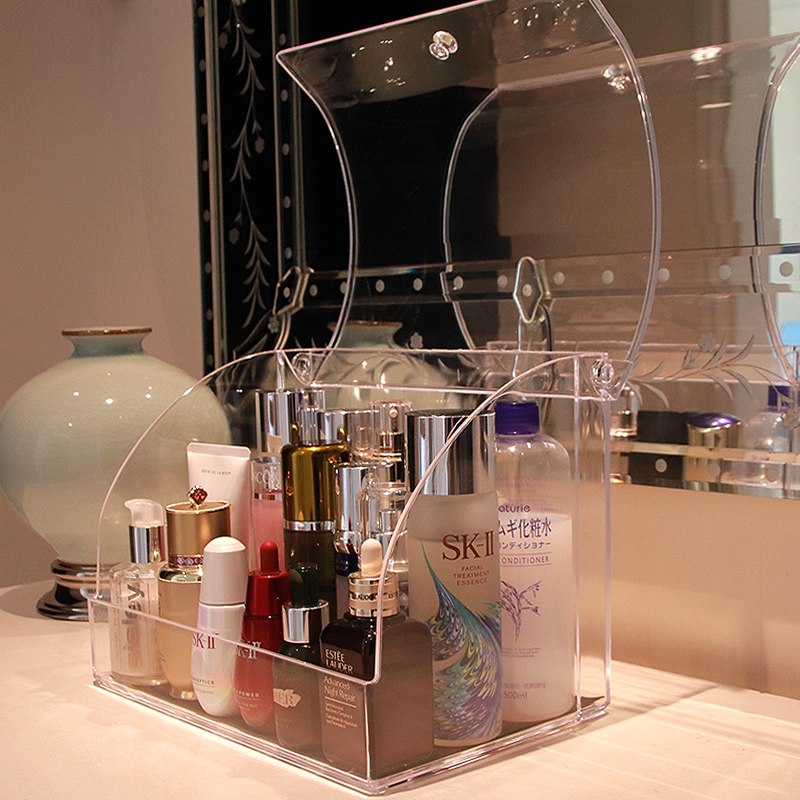 Fashion Makeup Stand Drawers Cosmetic Organizer Storage Acrylic Display Box