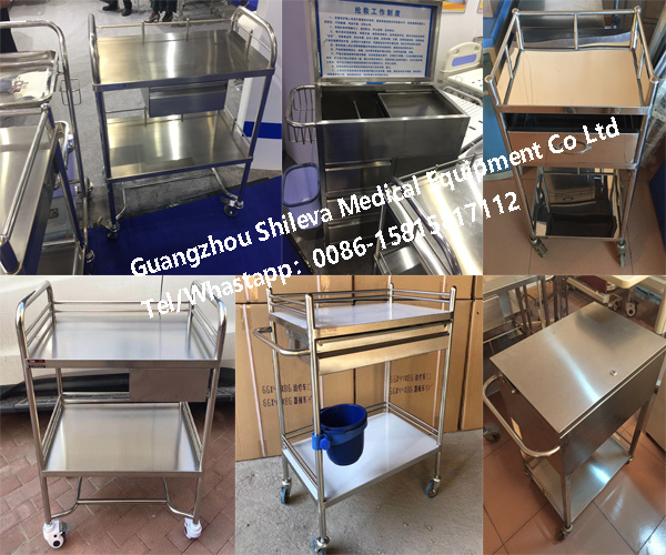 Stainless Steel ABS Hospital Multifunctional Cart /Medical Trolley