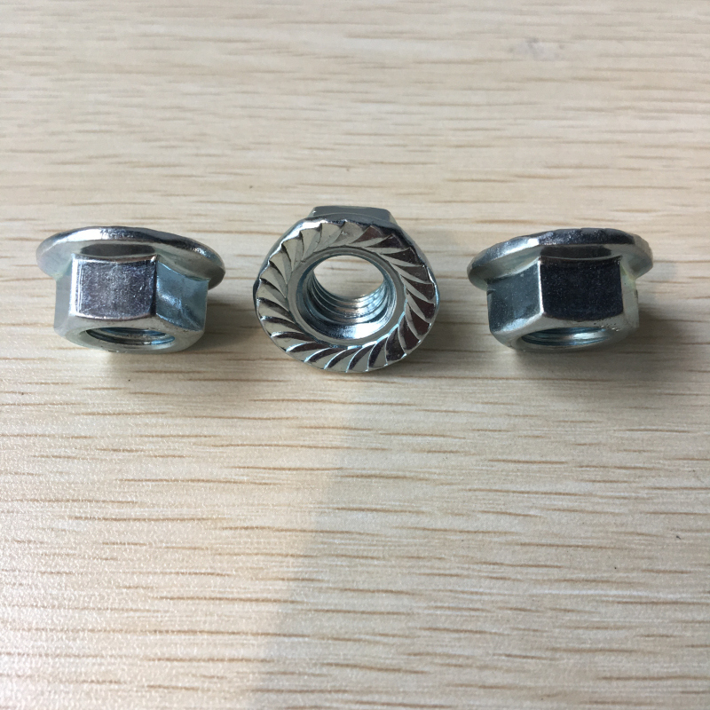 Serrated Zinc Plated Hex Flange Nuts