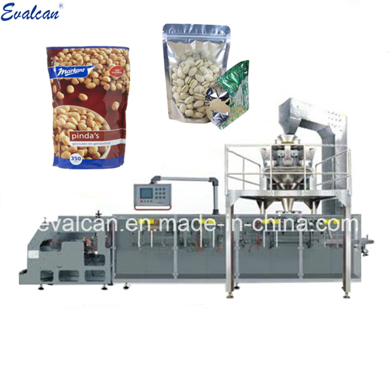 Automatic Horizontal Stand up Zipper Pouch Granulars Nuts Packing Machine