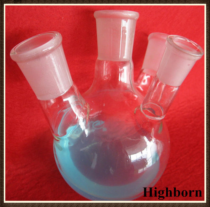 Top Selling Four Neck Quartz Glass or Borosilicate Glass Flask for Lab