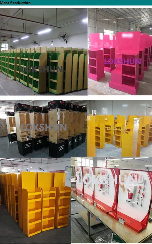 OEM/ODM Customized Pop DVD Cardboard Display Stand with 6 Bins, Paper Display Stand