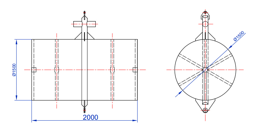 Steel Structured Mooring Buoy, Cylindrical Buoy