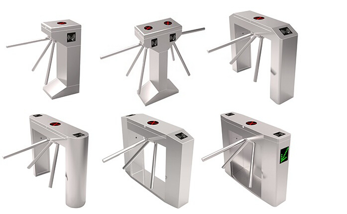 304 Stainless Steel Access Control Automatic Arm Drop Tripod Turnstiles Gate for Access Control