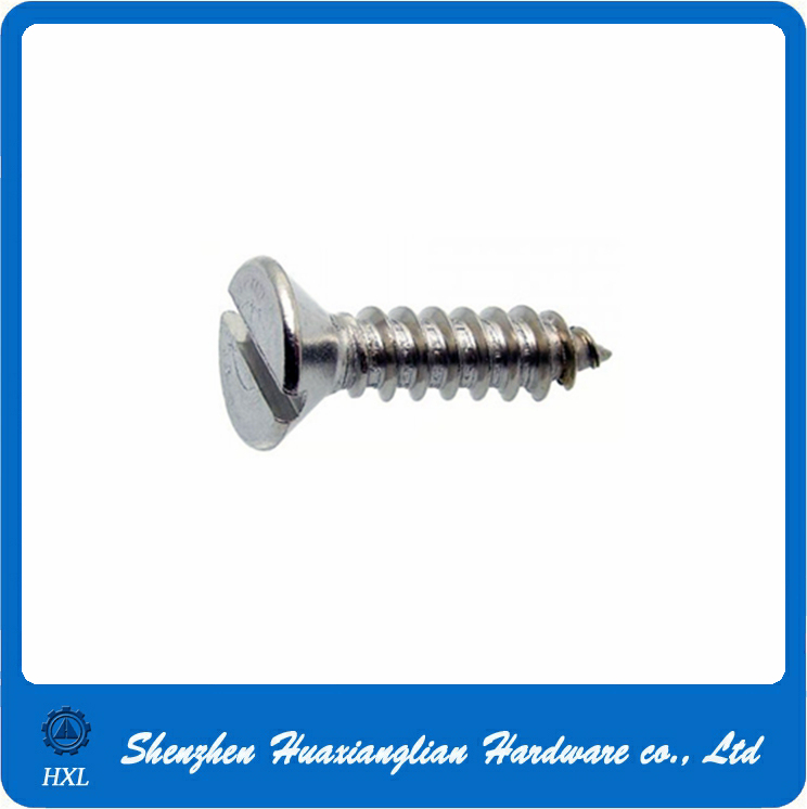 DIN7972 Flat Head Slotted Self Tapping Screw