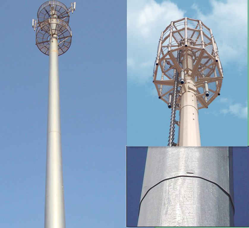 Steel Monopole Telecom Radar Cell Tower