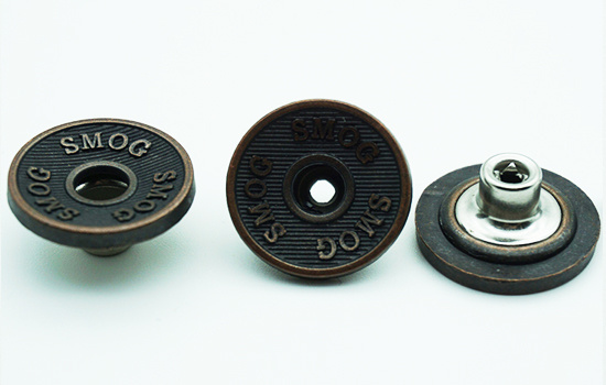 Middle Hole Metallic Buttons Zinc Alloy Shank Button for Jeans
