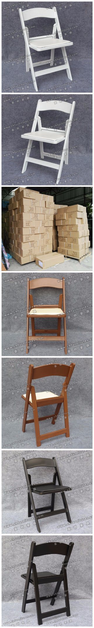 White Black or Brown Plastic Resin Wimbledon Event Folding Gladiator Chair for Wedding (YC-P50)