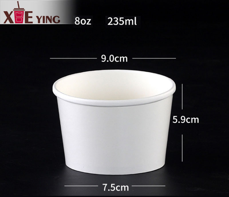 Factory Cheap Soup Bowls with Lid Disposable Kraft Paper Soup Cup