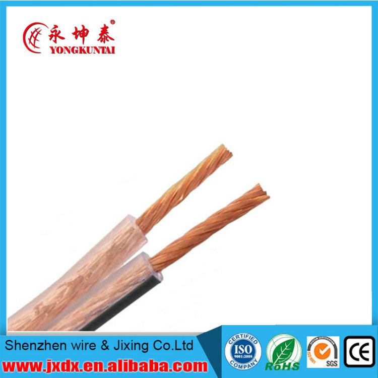 Copper Conductor Rubber Insulation 2 Core Speaker Cable