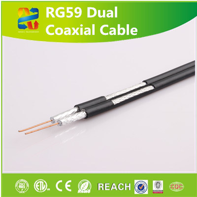 75 Ohm Rg59 Dual Standard Communication Coaxial Cable for CATV