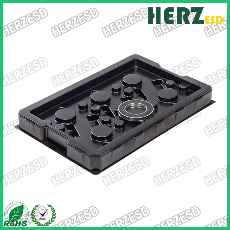 Export Black Plastic PCB Blister Packaging, Antistatic ESD Vacuum Formed Blister