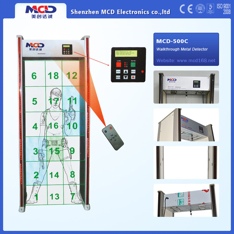 Airport 18 Zones Waterproof Walk Through Metal Detector Factory