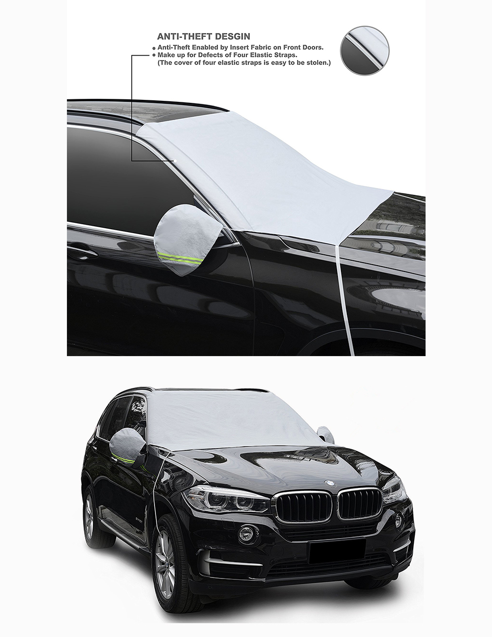 Auto Accessory Car Accessory Windscreen Cover Car Side Mirror Safety Design Hail Proof Car Windshield Snow Covers