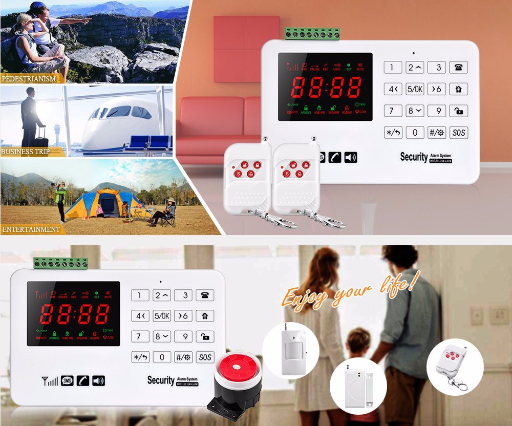Smarsecur 99 Wireless Zones LED Display Tel Home Security Alarm